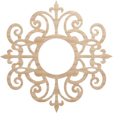 Ekena Millwork Dijon Wood Fretwork Pierced Ceiling Medallion, Alder, 36"OD x 11 3/4"ID x 1/4"T CMWP36X36X0250DIAL
